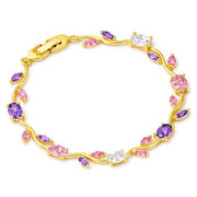 Bracelet for Women Stylish, Gold Plated Crystal Floral Jewellery - Jados Fashion