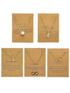 Gold-Plated Pearl Butterfly & Infinity Pendant Necklace for Women