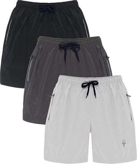 5IVE DEGREE Polyester Sports Shorts for Boys and Girls - Colour May Vary (in, Age, 11 Years, 12 Years, Regular, 3-Pack PS)