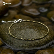 Raw Pyrite Anklet for Women, Adjustable Crystal Payal - Jados Fashion