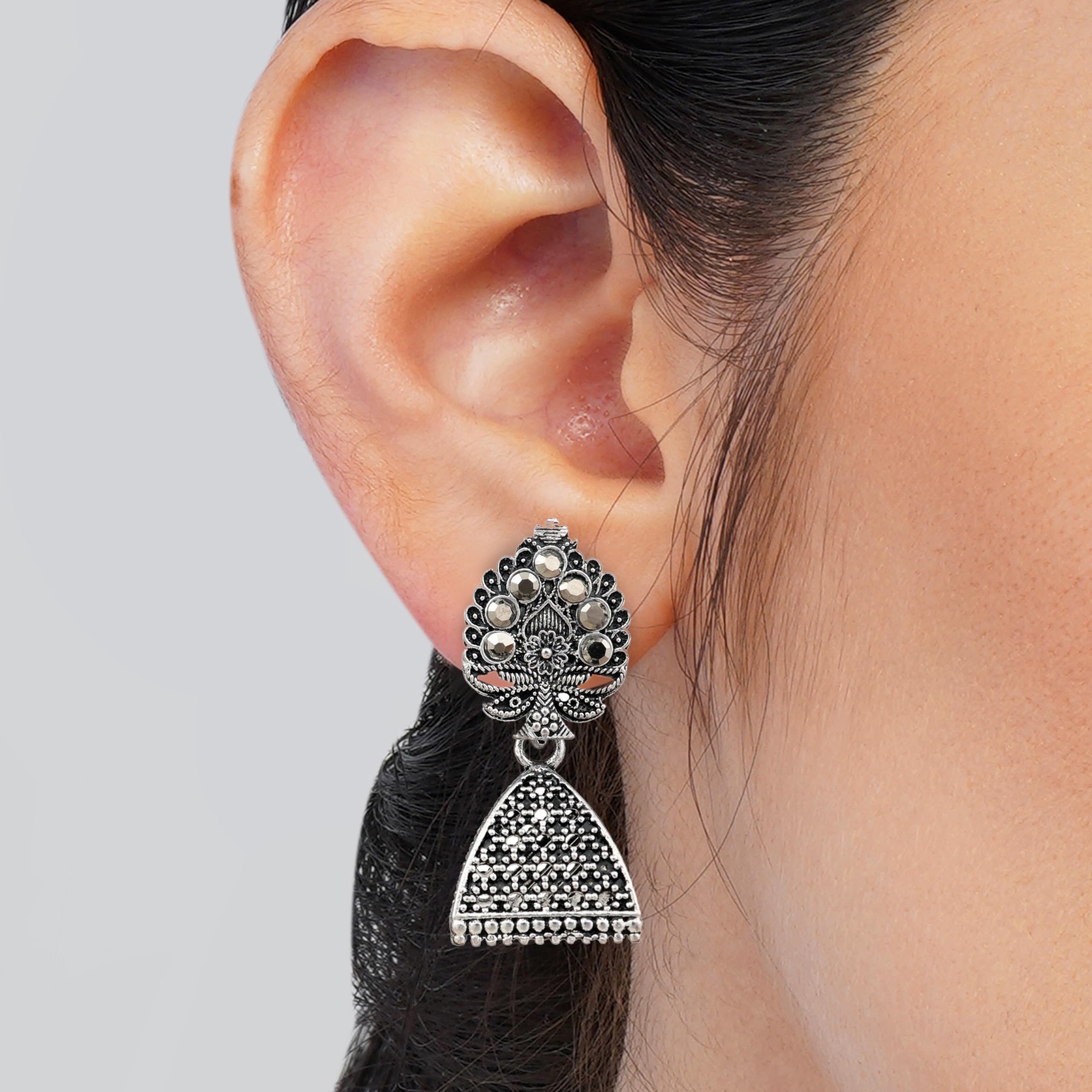 12 Earrings For Women Floral Vintage Design Traditional Drop Jhumke For Women Girls