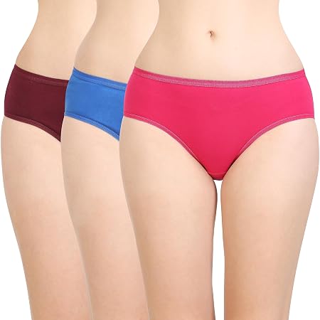 BODYCARE Women's Cotton Panties (Pack of 3) (26D-XXL_Assorted_40)