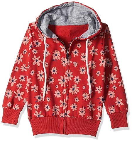 T2F Girls Cotton Hooded Regular Fit Sweatshirt (GLS-SS-40_Multicolor_3-4 Years)
