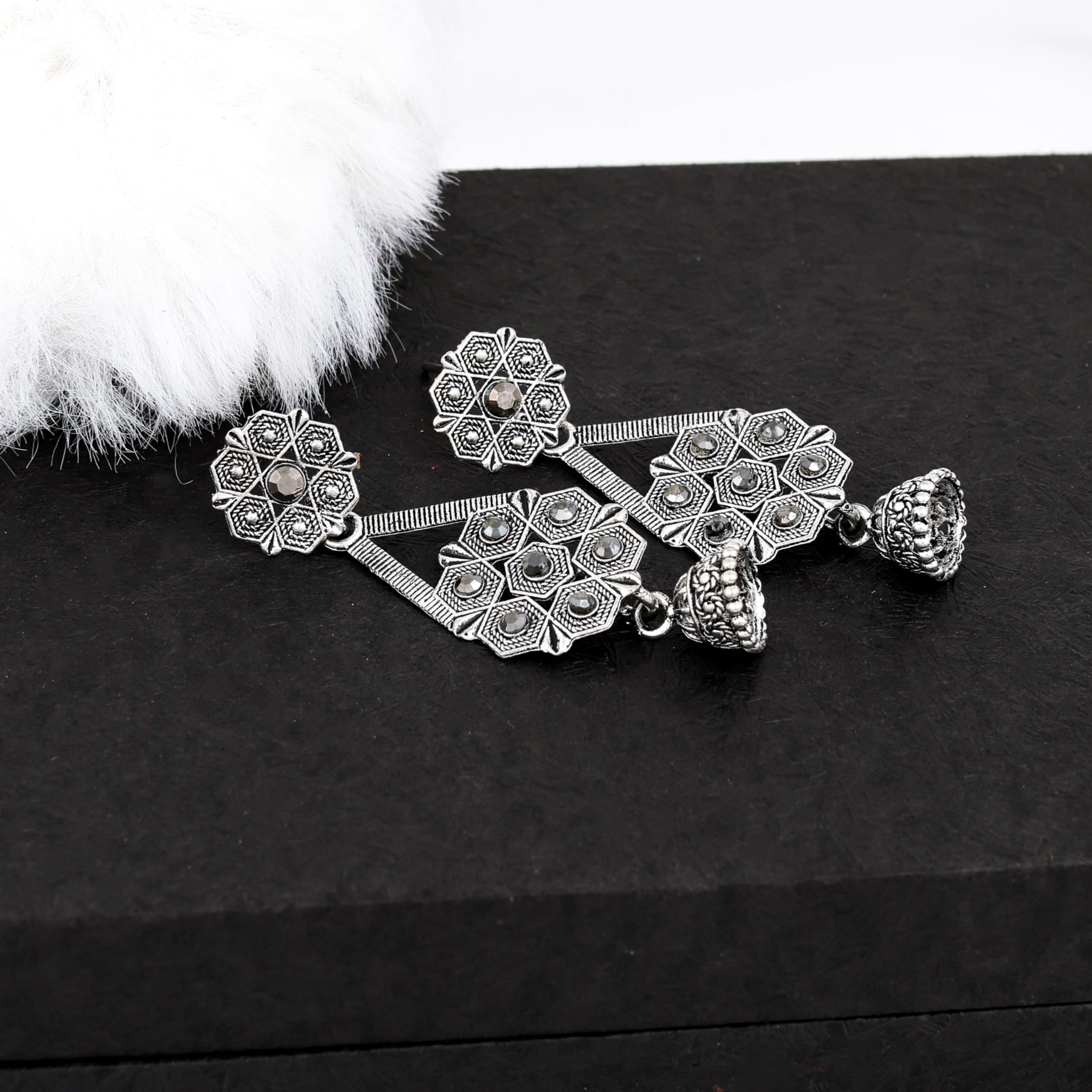 12 Earrings For Women Floral Vintage Design Traditional Drop Jhumke For Women Girls