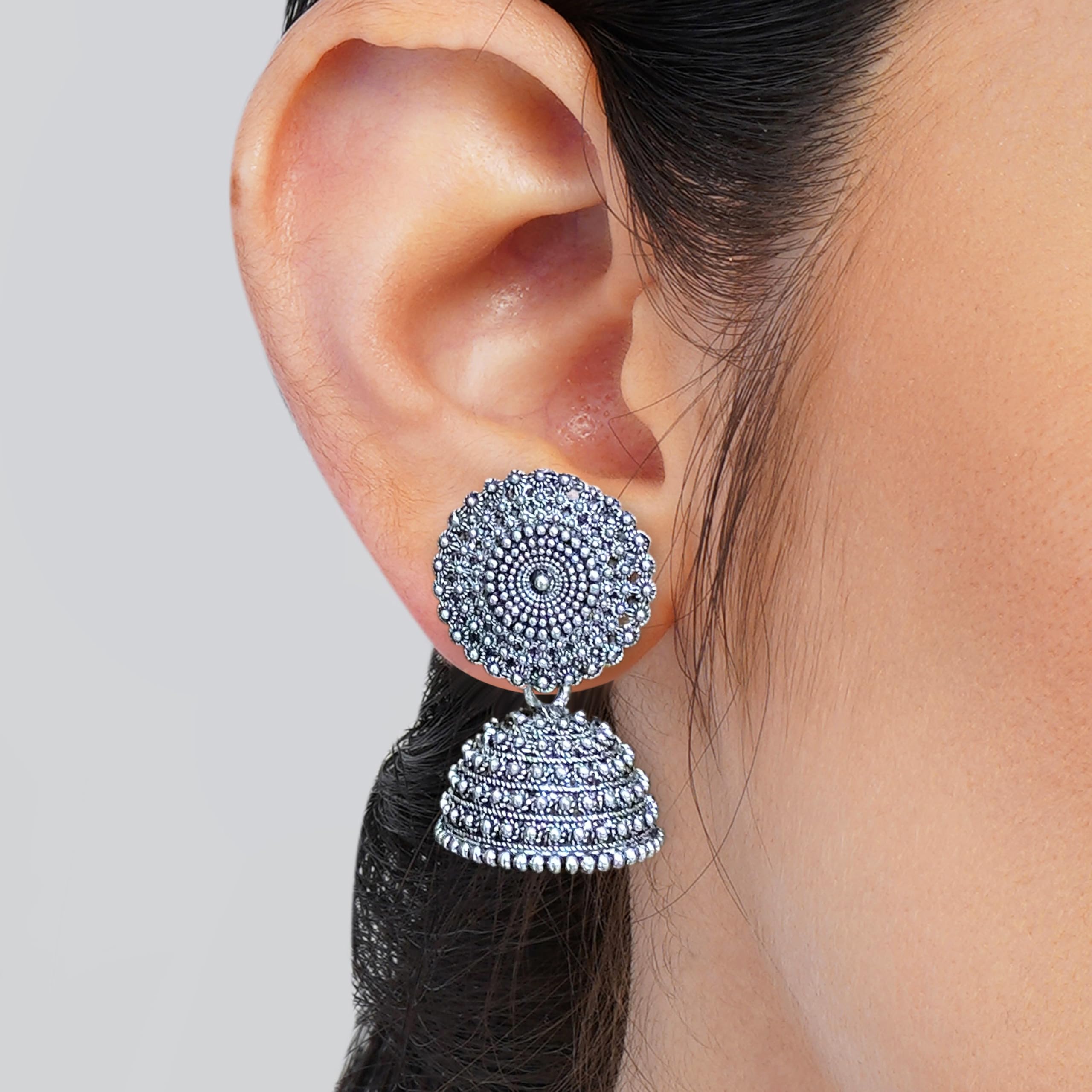 12 Earrings For Women Floral Vintage Design Traditional Drop Jhumke For Women Girls