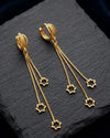 Triple Matariki Gold-Tone Earrings for Women, Premium Brass Jewellery