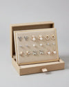 Korean Style Pearl Earrings Combo, 9 Pairs Beaded Alloy Studs for Women