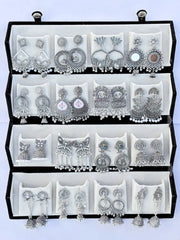 Viral 16 Pair Earing Set With Folding Jewelery Box - Jados Fashion